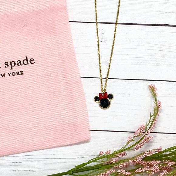 Kate Spade Minnie Mouse Mini Pendant Necklace Disney wbrue710 - Picture 1 of 6